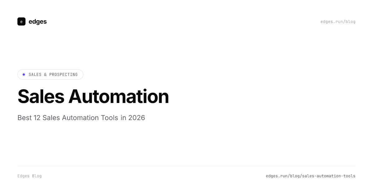 The 12 best sales automation tools in 2026